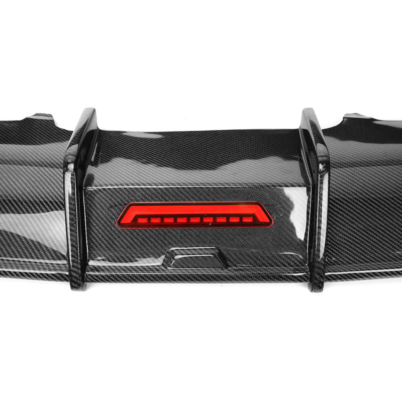 Audi A4/S4 (B9) S Line Karbel Style Carbon Fibre Rear Diffuser with 3rd Brake Light