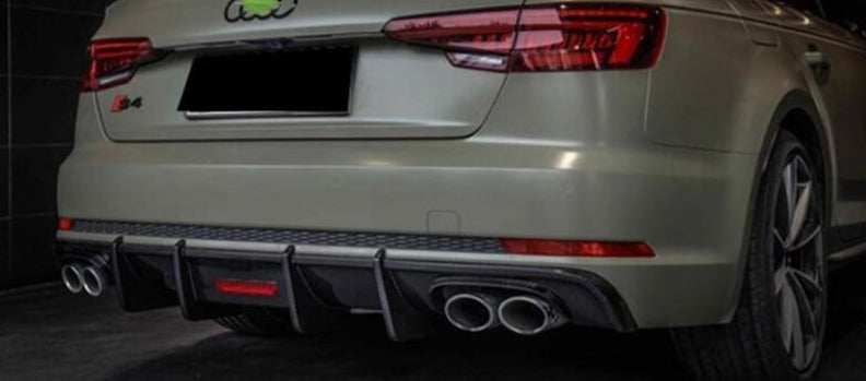 Audi A4 S4 B9 Karbel Carbon Fibre Rear Diffuser With 3rd Brake Light