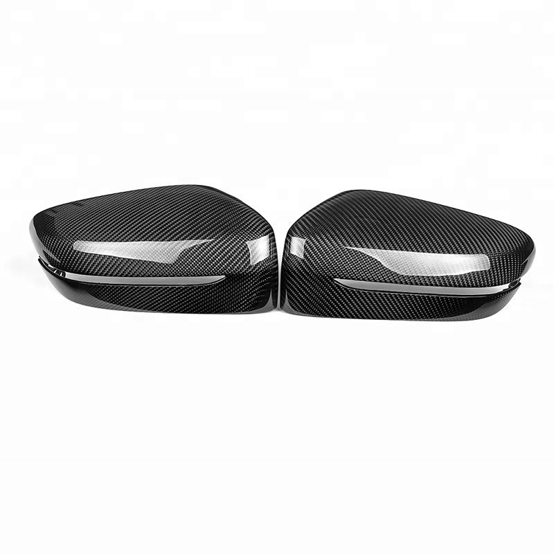 BMW 5 Series G30/G31 LHD Carbon Fibre Replacement Mirror covers - Manufactured Using OEM Mirror Covers from BMW to be a perfect fit when replacing your existing mirror covers with our Carbon Fibre Replacements. Manufactured with ABS Plastic and Real Carbon Fibre. 