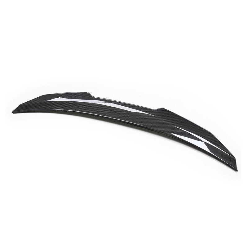G22 4 Series G82 M4 PSM Style Carbon Fibre Rear Spoiler is Made of high quality 2*2 3K Twill Carbon Fibre. Inspired by the PSM Styling and made to fit perfectly to the new G22 4 Series Coupe and the G82 M4 Coupe Models. This product has an upswept look with a centre cutout for increased downforce and being aesthetically pleasing.