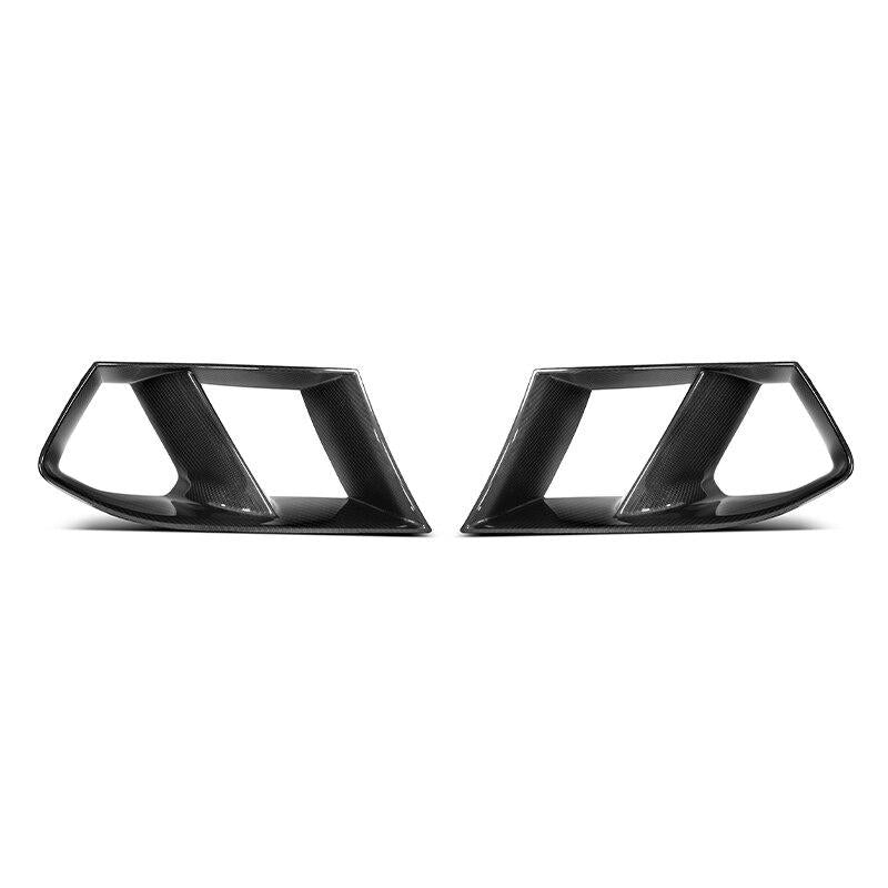 BMW G80 M3 M Performance Style Carbon Fibre Replacement Front Bumper Vent Trims - Manufactured from 100% Carbon fibre with ABS Clip sections to provide a perfect fitment to your new BMW G80 M3 Model. This product will drastically change the look of your G80 M3 Front Bumper. Designed to increase airflow to the brakes to keep your car performing at its peak for longer. 