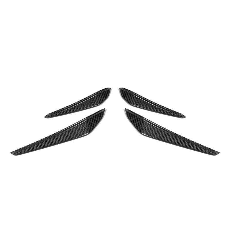 BMW G80/G82 M3/M4 M Performance Style Carbon Fibre Front Bumper Canards - Manufactured from 100% Carbon Fibre to be a perfect fit for the G80/G82 M3/M4 Models. Taking inspiration from the masters of performance parts BMW with these M Performance front Canards, you will be able to add a unique touch to your new BMW G80/G82 M3/M4. 