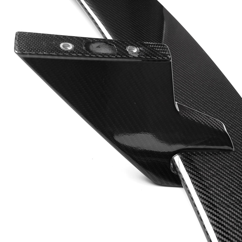 BMW G80/G82 M3/M4 M Performance Style Carbon Fibre Rear Wing Spoiler is Made of high quality 2*2 3K Twill Carbon Fibre. Inspired by the M Performance Styling on the M3/M4 Models and made to fit perfectly to the new G80 M3 Saloon and G82 M4 Coupe Models. This product is fixed to the rear trunk with supplied fixings and creates the Authentic M Performance look on your M3/M4. 