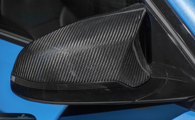 BMW F8X M2/M3/M4 Mirror Cover Set is Instantly and dramatically improves the sporty appearance of your car. This rearview mirror cap offers your car a more aggressive racing look and shows your characteristic when driving.  The Carbon Fibre Mirror Cover Set is made of 2*2 3K Twill Carbon Fibre and plastic Material which is Super light Weight and Durable. This mirror is a UV-Protective Clear Coated, Fade & Rust Resistant. It is a Great fitment & easy installation with no modification or Cutting.