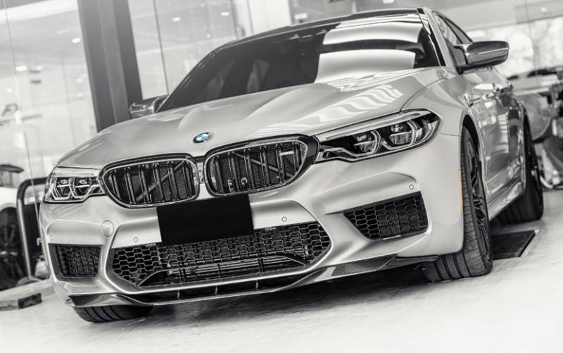 RKP Style Front Lip Spoiler is Manufactured using high-quality 2*2 3K Twill Carbon Fibre. It is Created using precision moulds from OEM parts for great fitment. This Style is a front bumper Splitter Kit for the F90 M5 Model, to really bring some style to the front of your F90 M5 BMW.