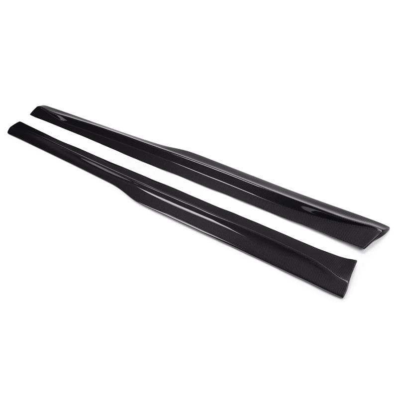 BMW M3/M4 F80/F82/F83 PSM Side Skirt Extensions - Offering a more aggressive look to the side angle of your M3 or M4 BMW with the wider rear side skirt that tapers off towards the front of the side skirt, this product is manufactured from a 2*2 Carbon Fibre Weave that adds stunning detail to the side of your BMW M3 or M4 Model. 