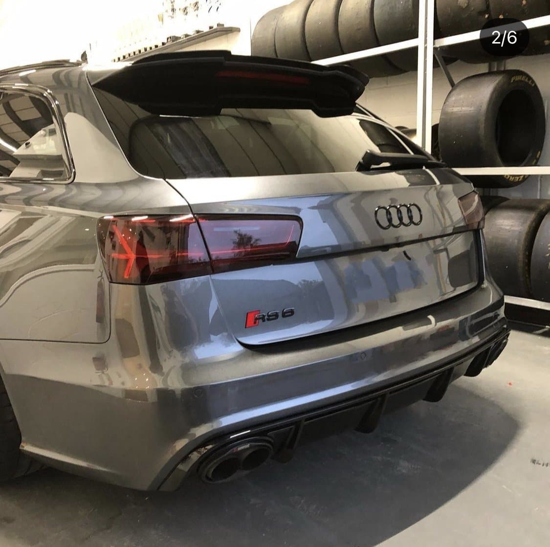 Audi RS4/RS5/RS6/RS7 AK Style Carbon Fibre Oval Exhaust Tips