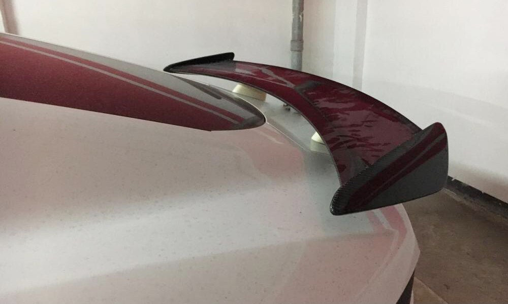 The Jaguar SVR Style Rear Spoiler Wing For the F Type Jaguar Models Between 2014-2018 - Manufactured from 2*2 Carbon Fibre Weave with FRP, this product stands out and adds the aggression that the F Type Jaguar Commands. With this Aerodynamic rear spoiler that is carbon from the end caps to the legs, you can add minimal weight with maximum downforce. 