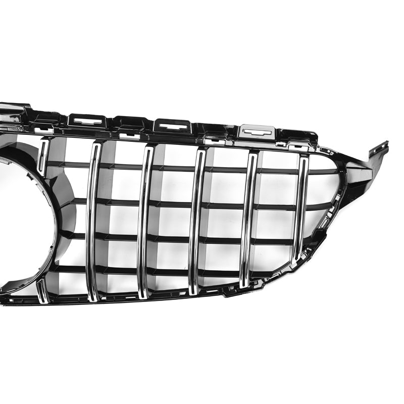 Mercedes C-Class/C43 Panamericana/GT Style Gloss Black or Chrome Front Grille - To fit the A205/C205/W205/S205 C-Class Models from the C200 to the C43 Models. This product was manufactured from the OEM grille to create a perfect fit for your C Class Model, finished in your choice of Chrome or Gloss Black for models between 2019-2021.