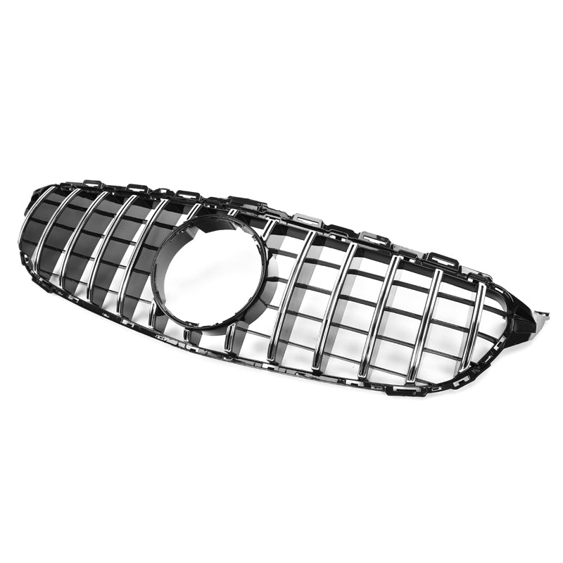 Mercedes C-Class/C43 Panamericana/GT Style Gloss Black or Chrome Front Grille - To fit the A205/C205/W205 C-Class Models from the C200 to the C43 Models. This product has been manufactured from the OEM grille to create a perfect fitment to your C Class Model. Finished in your choice of Chrome or Gloss Black for models between 2015-2018.