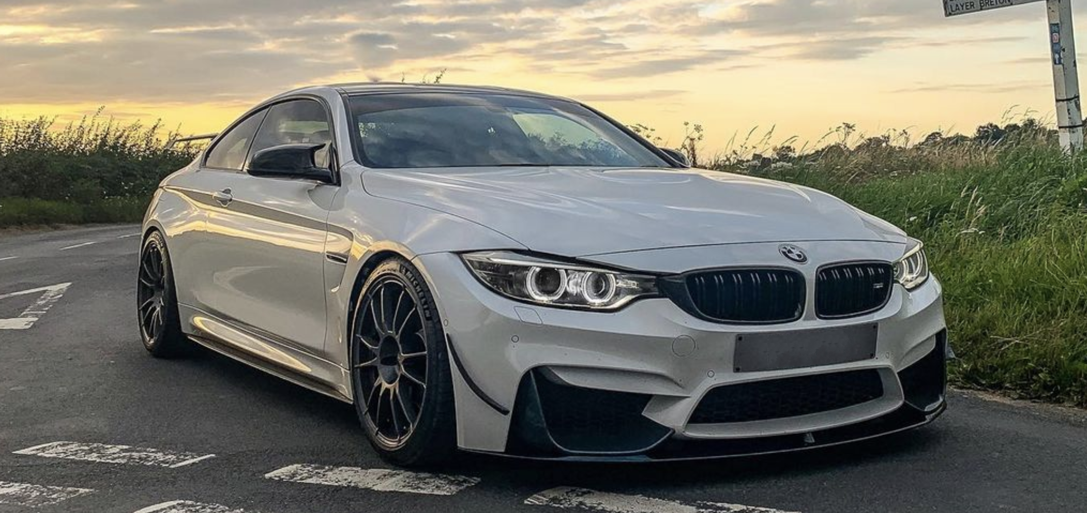 BMW M3/M4 F80/F82/F83 Carbon Fiber Front Bumper Canards are the complete solution to tune the handling for the front of a car aerodynamically. Made of lightweight and durable carbon graphite composites, Carbon Fiber Front Bumper Canards help increase front downforce at high speed.