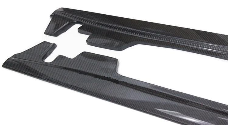 BMW M3 E9X M Performance Style Carbon Fibre Side Skirt Extensions - Manufactured to fit the E90 M3 Saloon E92 M3 Coupe and E93 M3 Convertible Models. This product is attached with either fixing screws or bonds to create a stunning addition to the side of your M Model BMW. Enhancing the side view while providing aerodynamic downforce. 