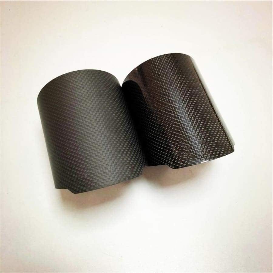 Akrapovic Style Carbon Fibre Exhaust Tip Covers (76mm - 114mm) - Twenty Two Tuning Exhaust Tips