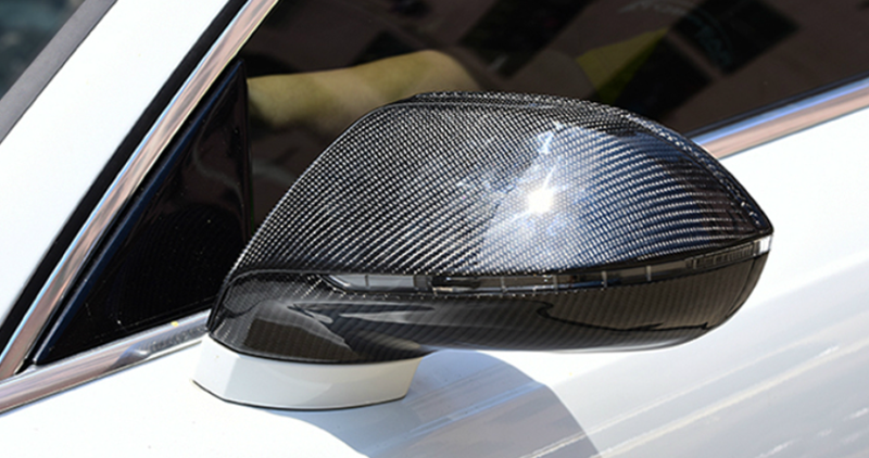 Audi A7/S7 and RS7 C7.5 Replacement Carbon Fibre Mirror cover - Manufactured using 2*2 Carbon Fibre weave with an ABS Plastic base to produce a perfect fitment to your A7 S7 RS7, Audi. This product is the standard for aftermarket changes, taking your body coloured or satin silver mirror covers to that sleeker look with genuine carbon fibre mirror covers. 