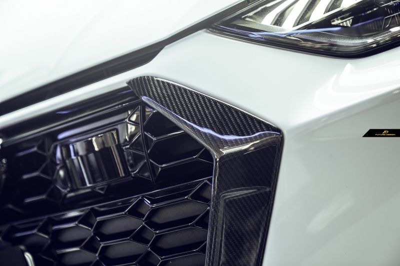 Audi RS6 (C8) Future Design Carbon Fibre Front Grille Surround - Manufactured from Pre-preg carbon fibre and designed to fit the RS6 Avant Models perfectly to transform the front end entirely and pairs perfectly with the Future Design Front Lip Spoiler. 