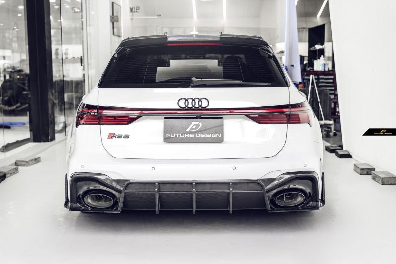 Audi RS6 (C8) Future Design Carbon Fibre Rear Roof Spoiler - Manufactured from Pre-preg carbon fibre and designed to perfectly fit the RS6 Avant Models to transform the rear end entirely.