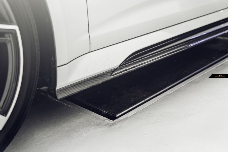 Audi RS6 (C8) Future Design Carbon Fibre Side Skirts - Manufactured from Pre-preg carbon fibre and designed to fit the RS6 Avant Models perfectly to transform the side angle entirely.