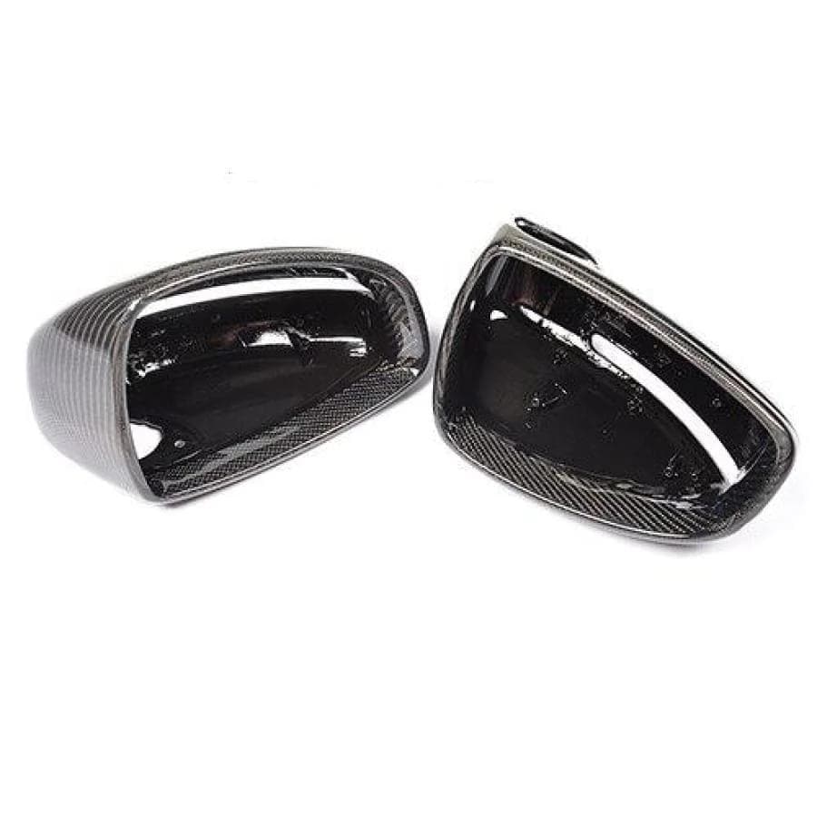 Audi R8 V8/V10 Type 42 Mk1 Model Replacement Side View Mirror Covers - Manufactured from ABS Plastic and 2*2 Carbon Fibre Weave. This product replaces your original Mirror Cover completely and fits as OEM, adding Carbon fibre to your exotic Audi R8 is simply a must in our opinion.