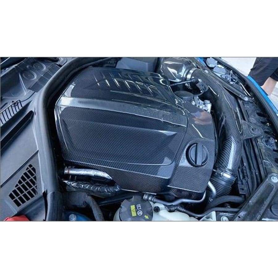 BMW 1 Series (F20/F21) N55 Replacement Carbon Fibre Engine Cover - Twenty Two Tuning Engine Bay