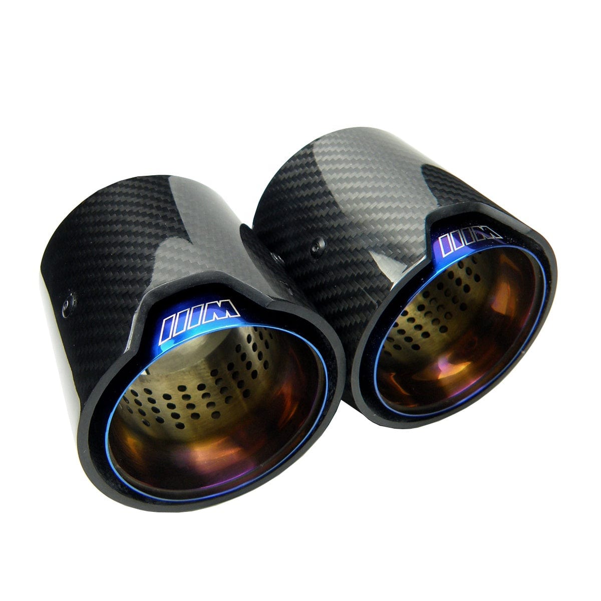 BMW 2 Series (F22/F23) M235I/M240I Blue M Performance Style Carbon Fibre Exhaust Tips - Twenty Two Tuning Exhaust Tips