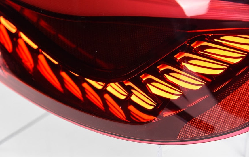  BMW 2 Series/M2/M2C GTS OLED Style Dynamic Rear Tail Lights - Manufactured from high-quality components and supplied with direct plug-and-play fitting kits for PRE-LCI and LCI Models, this product is as simple as replacing your original tail lights. With its GTS OLED Style Startup feature, these lights will have you locking and unlocking your car for no reason at all! 