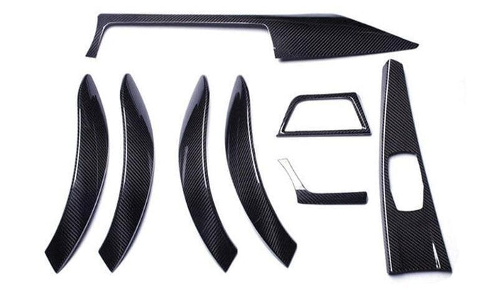 ABS Carbon Fiber Car Interior Front + Rear Door Handle Trim For BMW 3 F30 - Foto 10