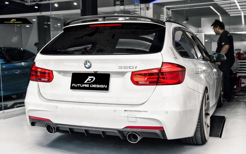 Becquet de toit arrière en fibre de carbone de style performance BMW Série 3 (F31)