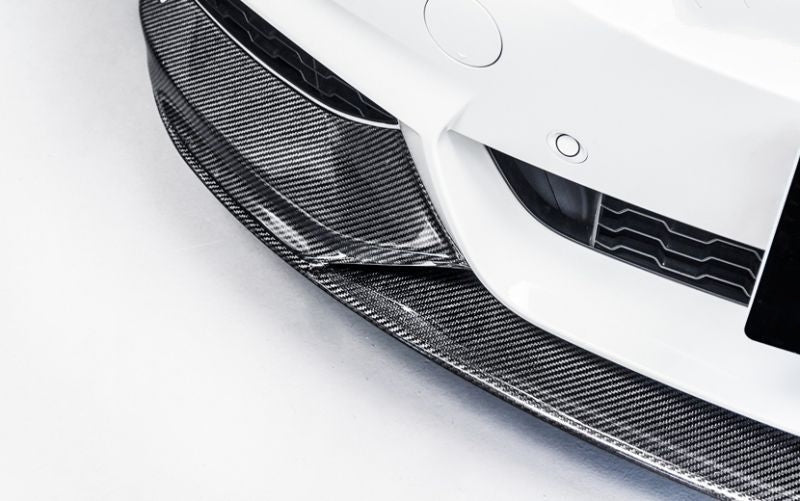 BMW 4 Series F32/F33/F36 M Performance Front Lip spoiler made from Carbon Fibre - The BMW M Performance lip spoiler is the perfect spoiler if you're looking to keep with the OEM BMW styling. This style is recognised as the perfect style to increase the visual presence and the value of your BMW. 