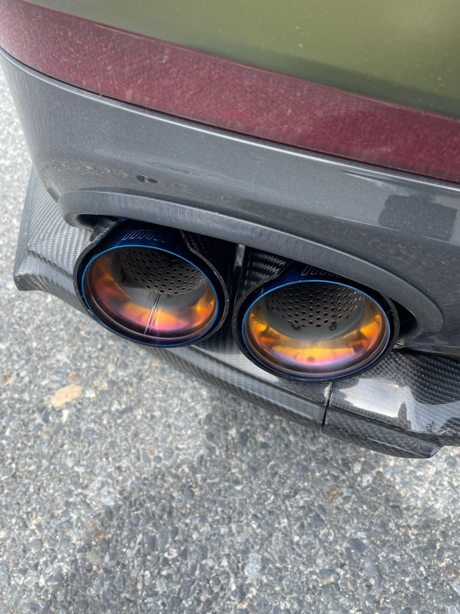 BMW Dual Blue M Performance Style Carbon Fibre Exhaust Tips - Twenty Two Tuning Exhaust Tips