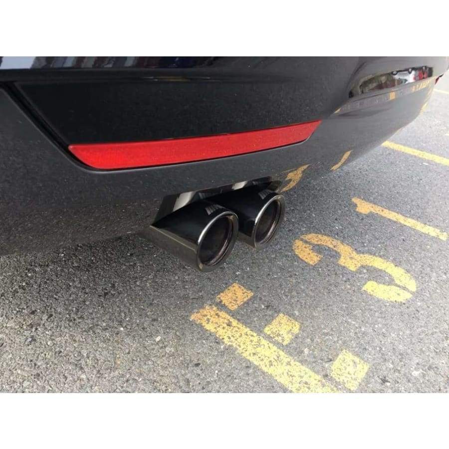 BMW-F-Series-Single-Black-Chrome-Exhaust-Tip-(2012 - 2018).jpgBMW F Series 1/2/3/4 Series Black Chrome M Style Replacement Exhaust Tips - Manufactured from 304 Stainless Steel with an OEM Style Retainer clip fitting system to be a push on and forget fitment that's convenient and fast to install. this product changes the rear aesthetic of your F Series BMW with the added engraving of the M Style Logo. 