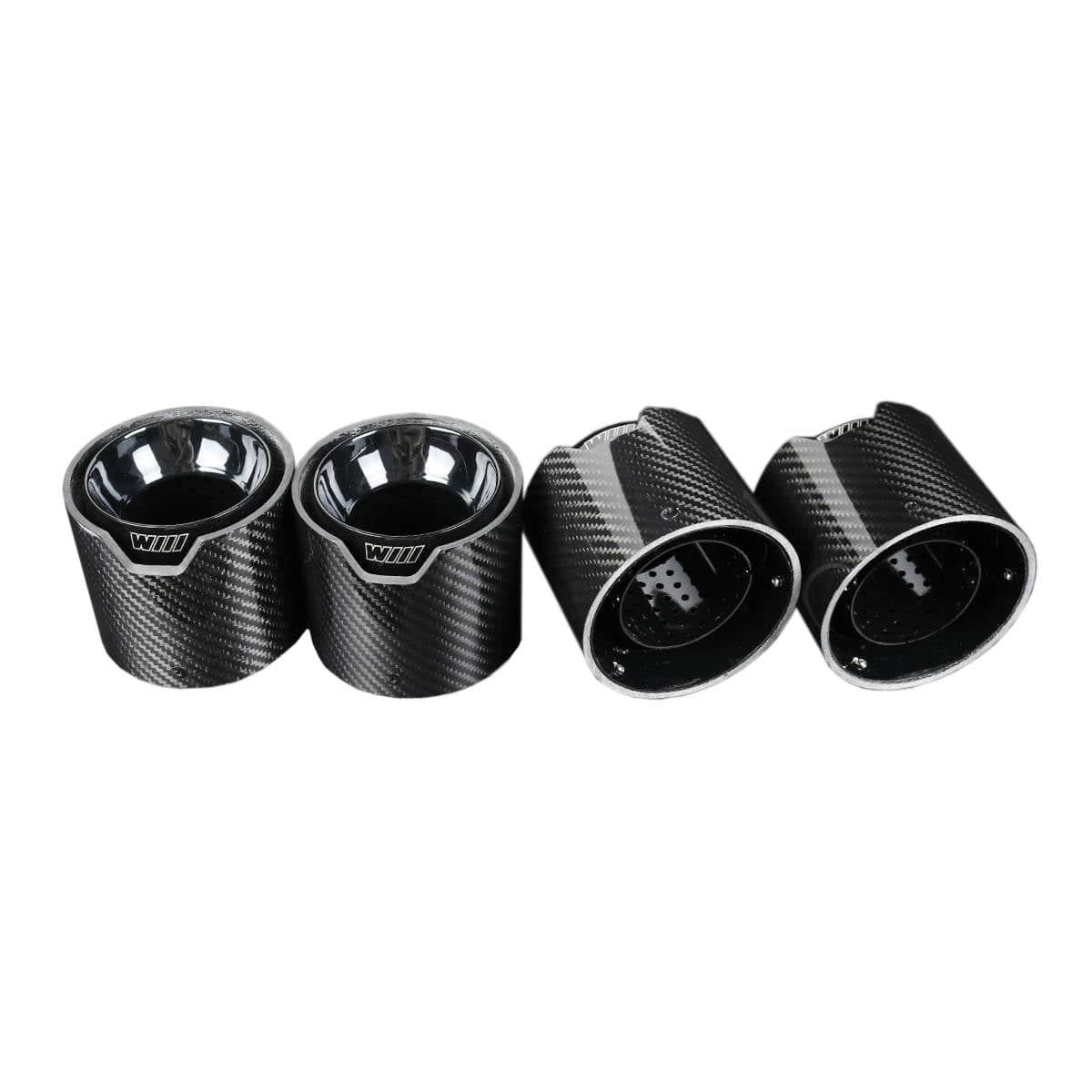 BMW M3/M4 Black M Performance Style Carbon Fibre Exhaust Tips (G80/G81/G82/G83) - Twenty Two Tuning Exhaust Tips