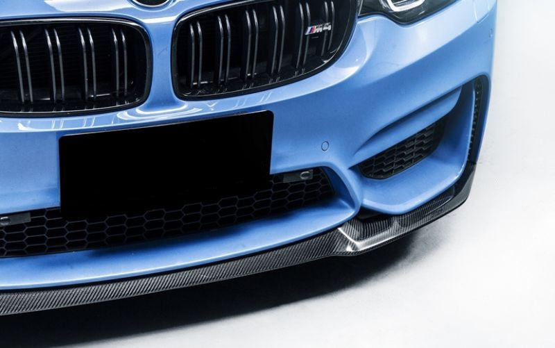 The BMW M3/M4 F80/F82/F83 CS Inspired Carbon Fibre Front Lip Spoiler has a unique design that allows air to be channelled through for a more efficient aerodynamic design front end. By fitting the splitter set, not only will the functionality of the aerodynamics of the vehicles be improved, but it will also enhance the aesthetic appeal of the front end of your vehicle. Each piece is hand finished to a high standard that represents a product of superior quality and fitment.