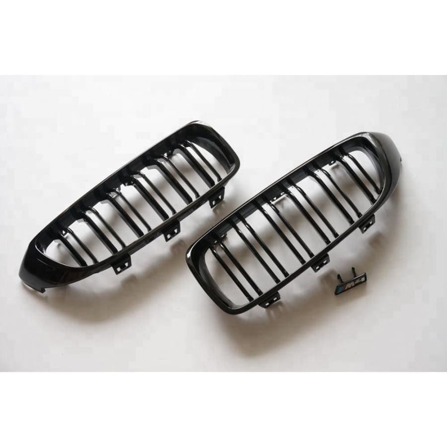 BMW M3/M4 (F80/F82/F83) M Style Gloss Black Front Grille - Twenty Two Tuning Front Grille