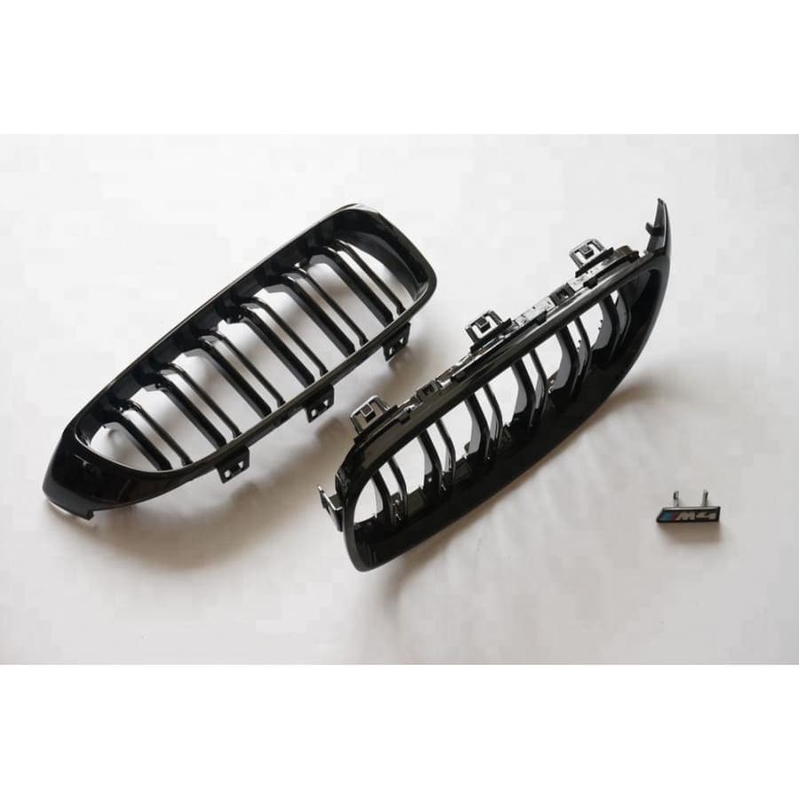 BMW M3/M4 (F80/F82/F83) M Style Gloss Black Front Grille - Twenty Two Tuning Front Grille