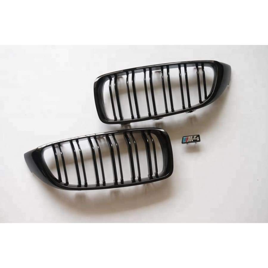 BMW M3/M4 (F80/F82/F83) M Style Gloss Black Front Grille - Twenty Two Tuning Front Grille