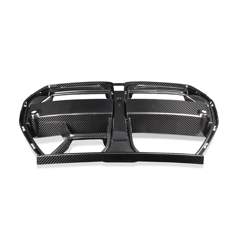 BMW G80/G82/G83 M3/M4 CSL Style Carbon Fibre Replacement Dry Carbon Front Grille  - Manufactured from 100% Carbon Fibre to be a perfect fit for the G80/G82/G83 M3/M4 Models. Taking inspiration from the BMW CSL Styling. transform the entire front end of your G80/G82/G83 M3/M4 BMW with this complete replacement front Grille. For both the ACC and Non ACC Models.