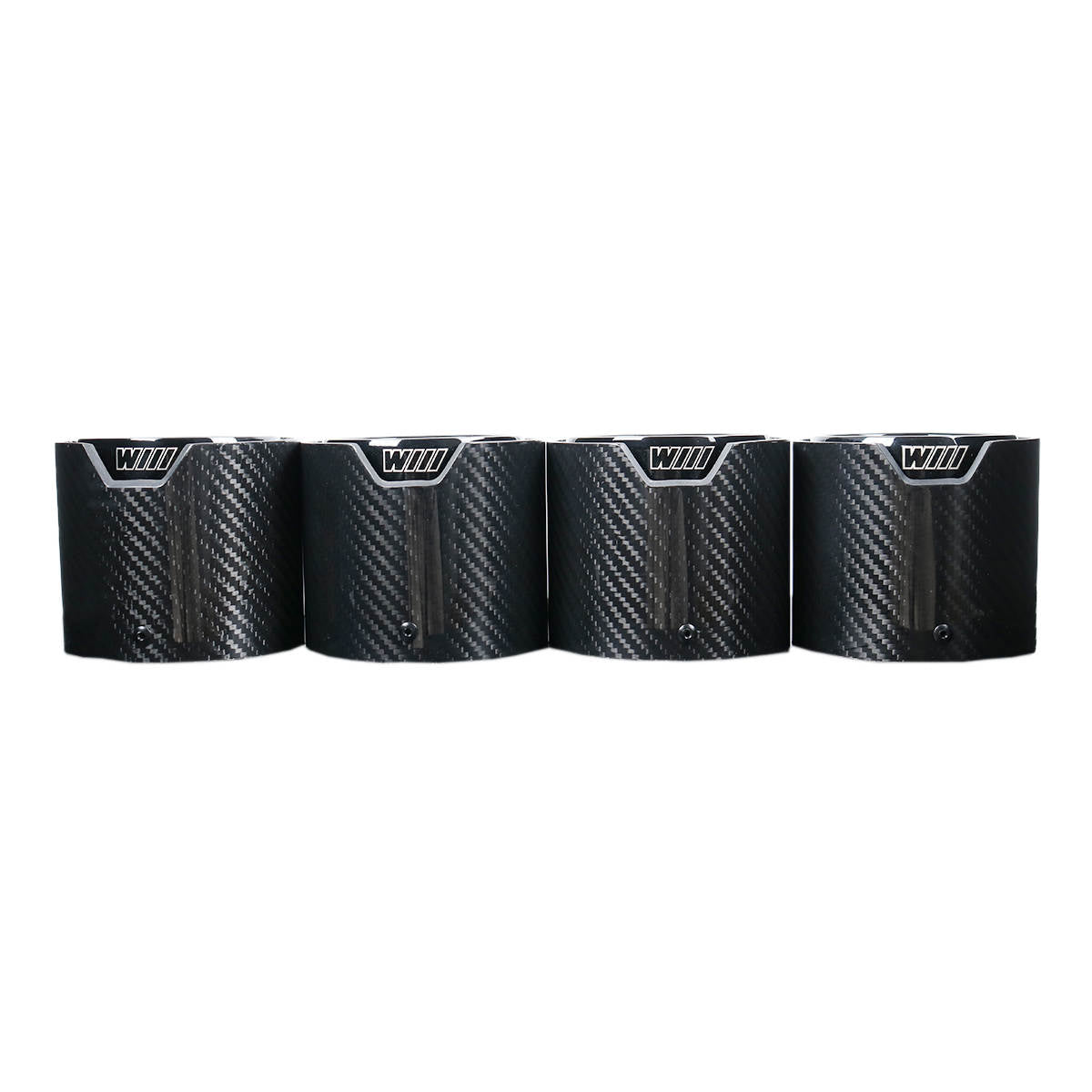 Introducing the ultimate finishing touch for your BMW: the Twenty Two Tuning Black BMW M Performance G8X Carbon Fiber Exhaust Tips. These sleek and stylish tips are designed to enhance the character of your BMW, exuding motorsport enthusiasm with their carbon fiber construction. The glossy carbon outer shell is contoured to reveal an engraved "M" logo, while the inner tip is perforated for added design flair.