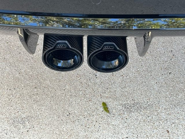 BMW M3/M4 (G8X) Black M Performance Style Carbon Fibre Exhaust Tips ...