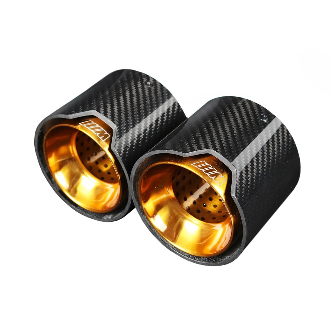 BMW M3/M4 Gold M Performance Style Carbon Fibre Exhaust Tips (G80/G81/G82/G83)