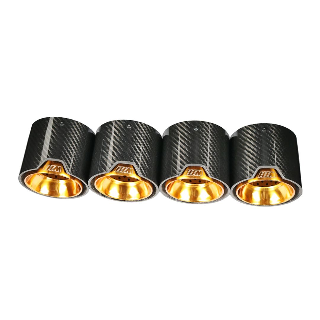 BMW M3/M4 Gold M Performance Style Carbon Fibre Exhaust Tips (G80/G81/G82/G83)