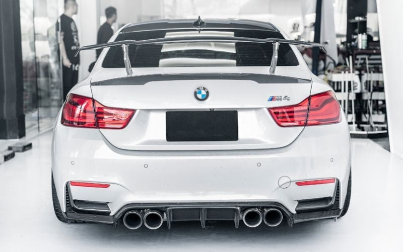 Together with other carbon fibre add-on parts for the BMW F80 M3 F82 F83 M4 models, they are the complete solution to tune the handling for the rear of a car aerodynamically. The characteristics of carbon fibre also add more aggressive styling to the F80 M3, F82 F83 M4. Carbon Fibre Rear Bumper Trims is finished to a high standard that represents a product of superior quality and fitment. Available for front and rear.