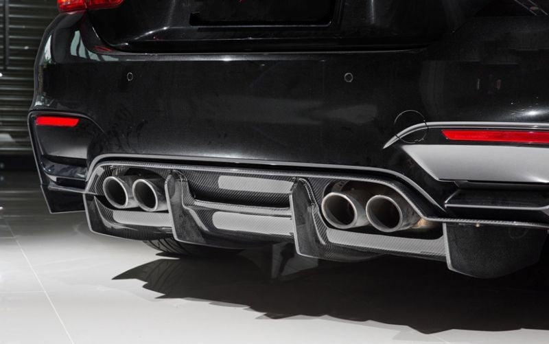 PSM Style Rear Bumper Diffuser is made of using High-Quality 2*2 3K Twill Carbon Fibre With FRP. It is Created using precision moulds from OEM parts for great fitment. It Makes Your Car Unique Designed to give your F80 M3 F82 F83 M4 that extra Flare with our Carbon fibre Rear Diffuser.