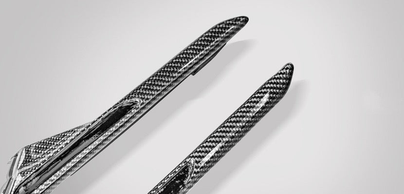 BMW M5 F90 M Performance Style Carbon Fibre Fender Trim Replacements - Manufactured from 2*2 Carbon Fibre Weave with ABS, Designed to be the Perfect Replacement For the OEM Fender Trims with the M Performance Upgrade.
