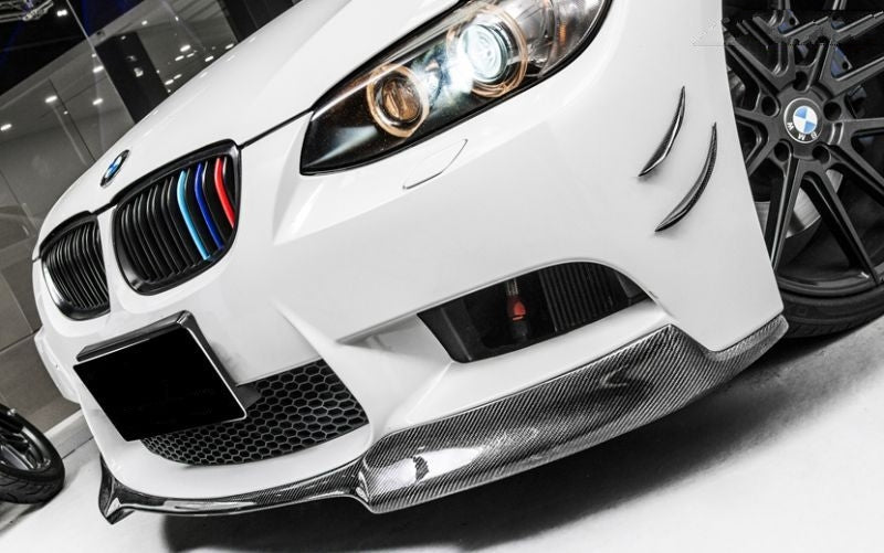 Car Front Bumper Canards is widely using high quality 2*2 3K carbon Fibre twill. It is Created using precision 3D Scanned moulds for great fitment. This Carbon Front Canard set designed to Flare the front bumper for that more aggressive stance. It is great Using 3M Double-sided tape for fixing.