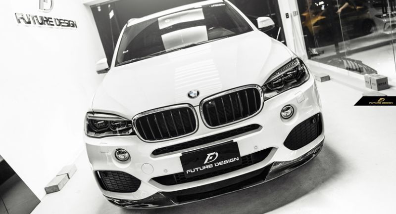 BMW F15 X5 Carbon Fibre M Performance Style Front Lip spoiler - Inspired by BMW's own M Performance Design, this product adds an extra touch of carbon styling to your BMW X5, accenting the original design of the M Sport front bumper perfectly while also adding downforce to the front end making your BMW much safer on the road. 