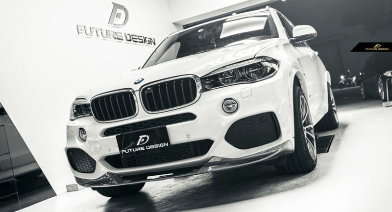 BMW F15 X5 Carbon Fibre M Performance Style Front Lip spoiler - Inspired by BMW's own M Performance Design, this product adds an extra touch of carbon styling to your BMW X5, accenting the original design of the M Sport front bumper perfectly while also adding downforce to the front end making your BMW much safer on the road. 