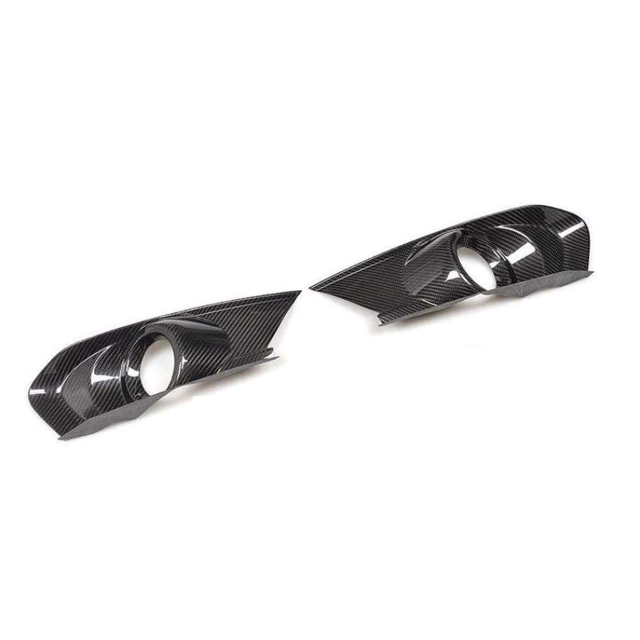 Ford Mustang Carbon Fibre Front Fog Light Overlay Trims - Manufactured from 2*2 Carbon fibre weave to be a perfect fit over your existing fog light trims which are textured plastic. This product enhances the overall look of your Ford Mustang. 