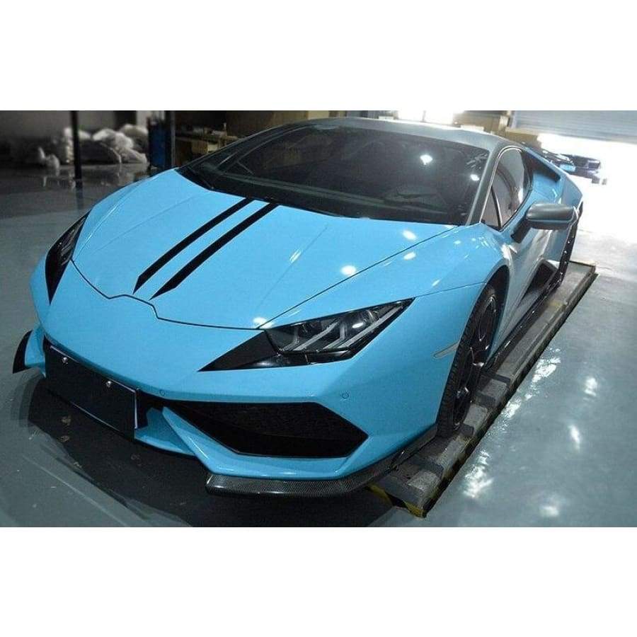 The Lamborghini Huracan LP610-4 Coupe/Spyder Carbon Fibre Front Bumper Lip Splitters  The Lamborghini Huracan LP610-4 Carbon Fibre Front Bumper Lip Splitters are designed using 3D Scanning of the original bodywork to ensure we create this product to fit perfectly to your Huracan. Manufactured from 2*2 Carbon Fibre Weave finished in a UV Resistant Gloss Resin to create an unrivalled look on your Huracan Coupe/Spyder. 