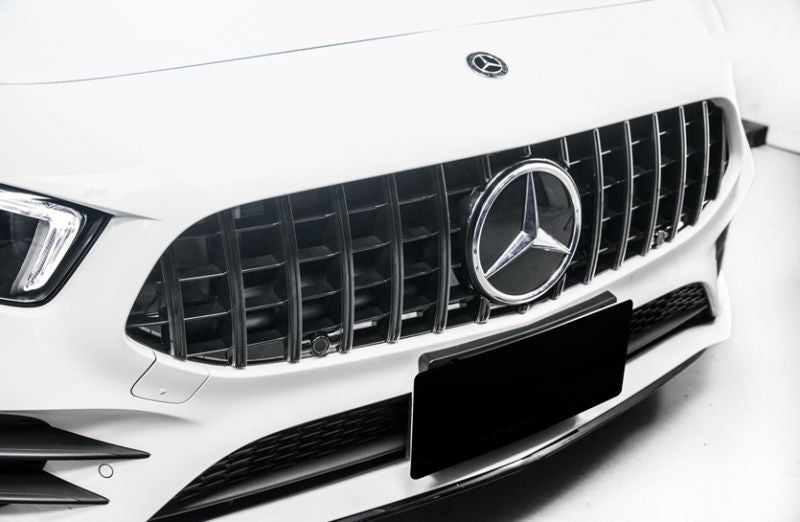Panamerica GT Style Front Grille for the W177 A-Class Models From AMG line to the A35 A45 Models. This front grille brings your A-Class to the next level. With its sleek, updated design that fits the car perfectly with OEM fitment, you won't even be able to tell this isn't a genuine Mercedes product.