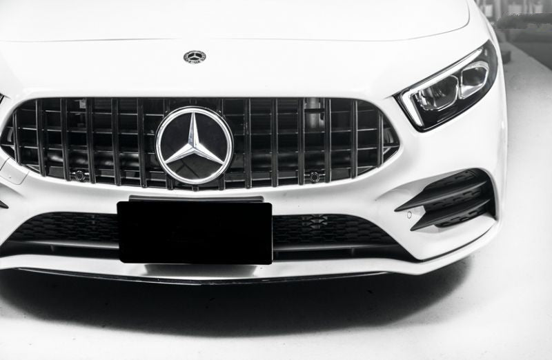 Panamerica GT Style Front Grille for the W177 A-Class Models From AMG line to the A35 A45 Models. This front grille brings your A-Class to the next level. With its sleek, updated design that fits the car perfectly with OEM fitment, you won't even be able to tell this isn't a genuine Mercedes product.